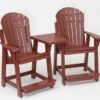 Poly Café Adirondack Chair 3-Piece with Table