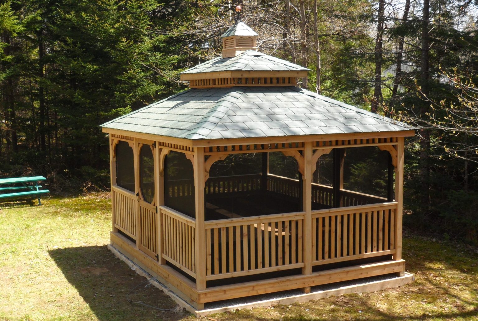 8' X 8' Rectangle Cedar Gazebo - Gazebo Joe's