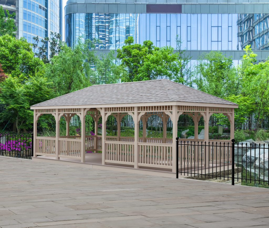 12 X 24 Rectangle Treated Pine Gazebo Gazebo Joe S   12 X 24 Rectangle Square Rails Straight Fascia Asphalt Shingles 1 1024x868 