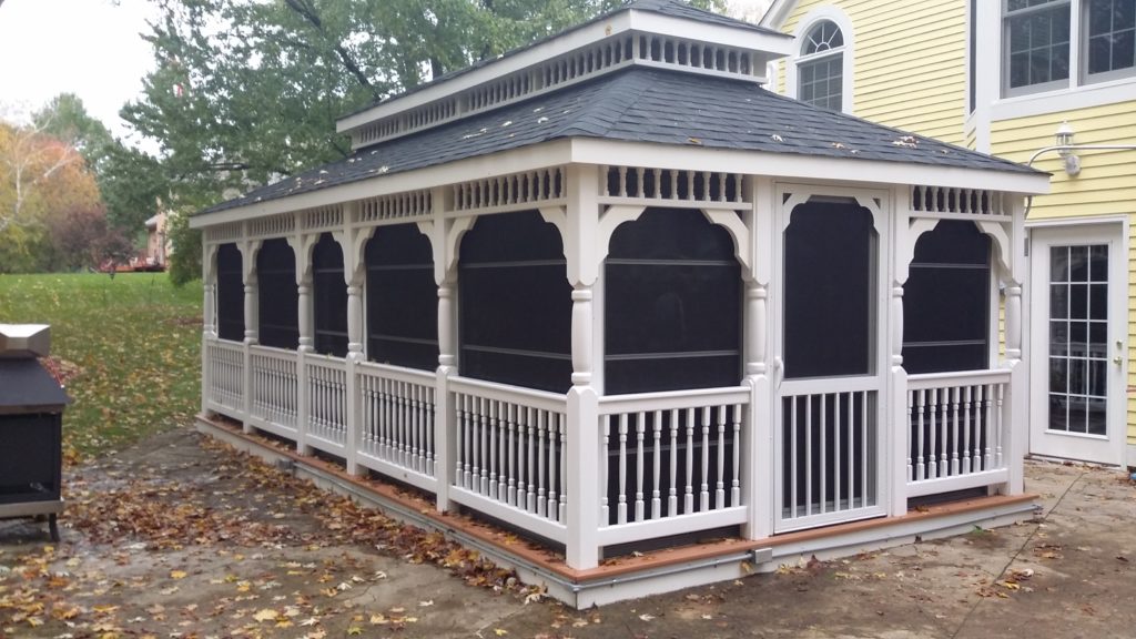 12 X 24 Rectangle Treated Pine Gazebo Gazebo Joe S   12 X 24 Rectangle Turned PostsDeluxe Rails Straight Fascia Pagoda Roof Asphalt Shingles 1024x576 