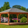 12x16 Cedar Pavilion with Cedar Stain