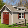 10' x 14' Gable Shed with Dormer - Fox Hollow Grey Shingles