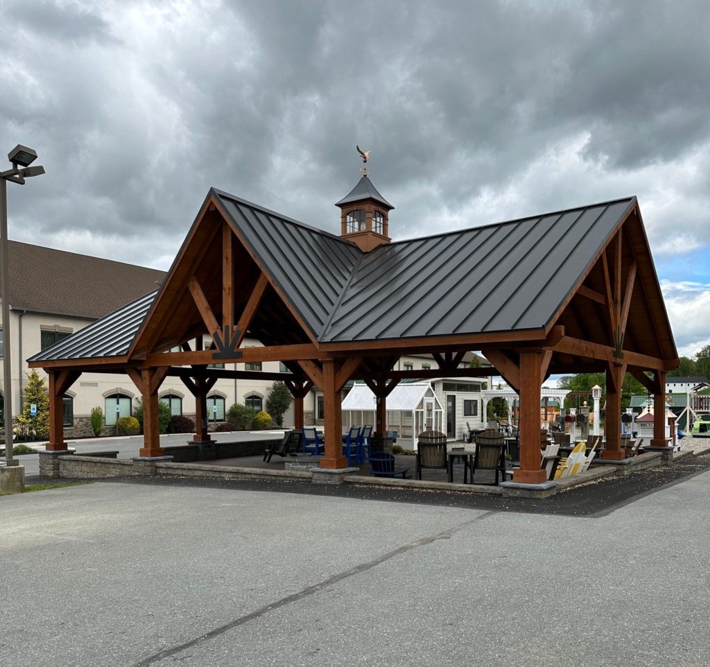 35x45 Cedar Pavilion with Centered Return Gable