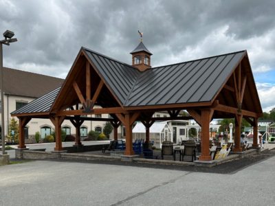 35x45 Cedar Pavilion with Centered Return Gable