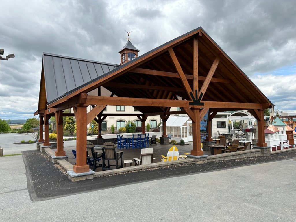 35x45 Cedar Pavilion with Centered Return Gable