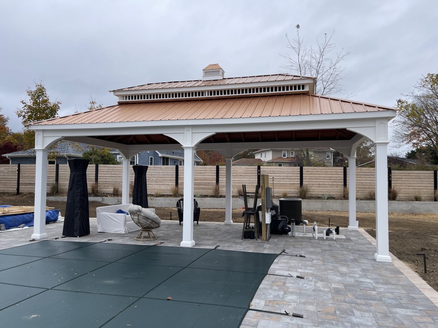 16' x 28' Vinyl Pavilion - Pagoda Roof