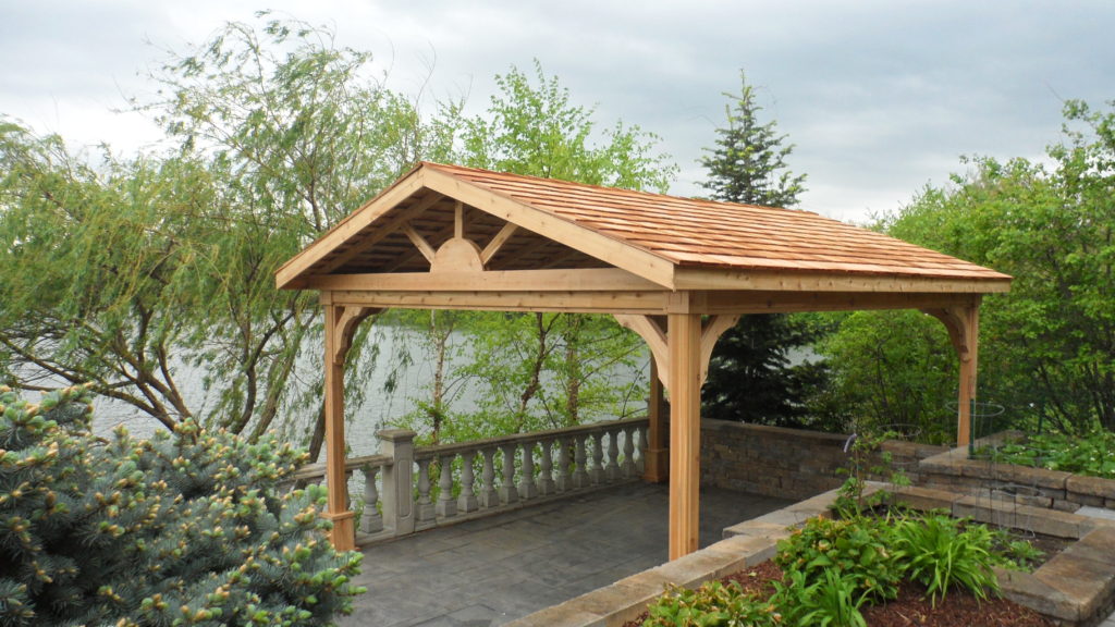 10' x 14' Cedar Open Gable Pavilion