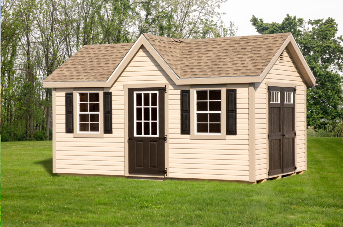 10' x 16' Hamilton Vinyl Shed w/ Peak Dormer