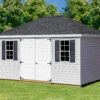 10x14 Hip Roof Shed - Vinyl