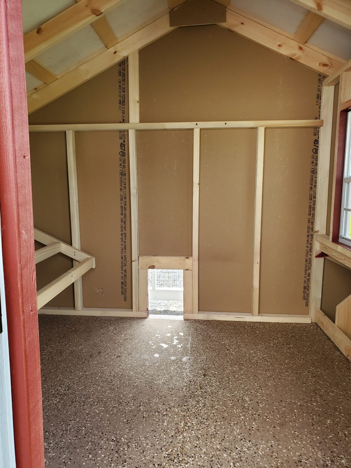 6x10 Chicken Coop Interior